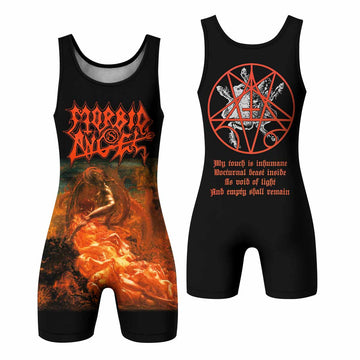 Morbid Angel Altars of Madness Wrestling Singlet - front and back view