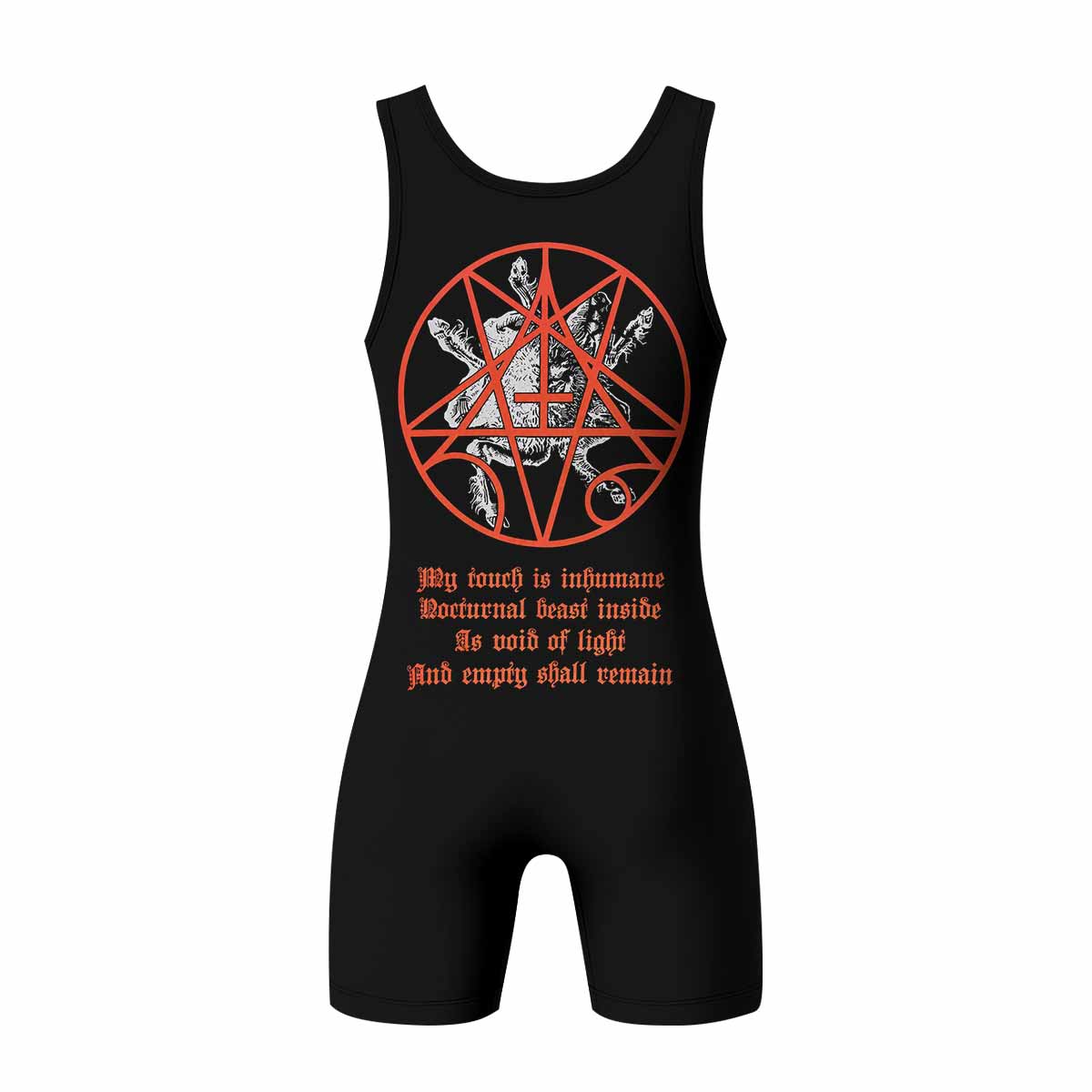 Morbid Angel Altars of Madness Wrestling Singlet - back view mockup