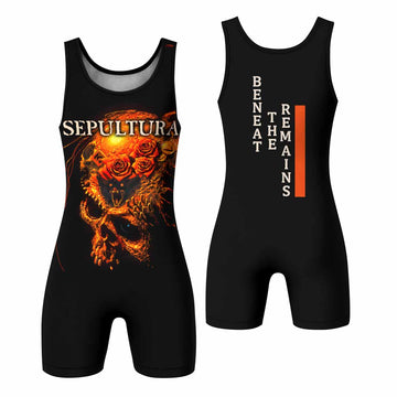 Beneath the Remains Sepultura Wrestling Singlet - front and back view