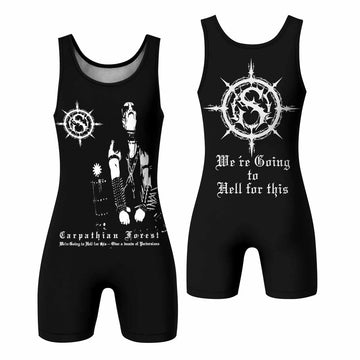 Carpathian Forest We're Going to Hell for This Wrestling Singlet - front and back view