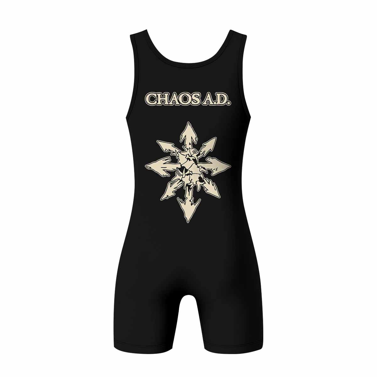 Chaos A.D. Sepultura Wrestling Singlet - back view mockup