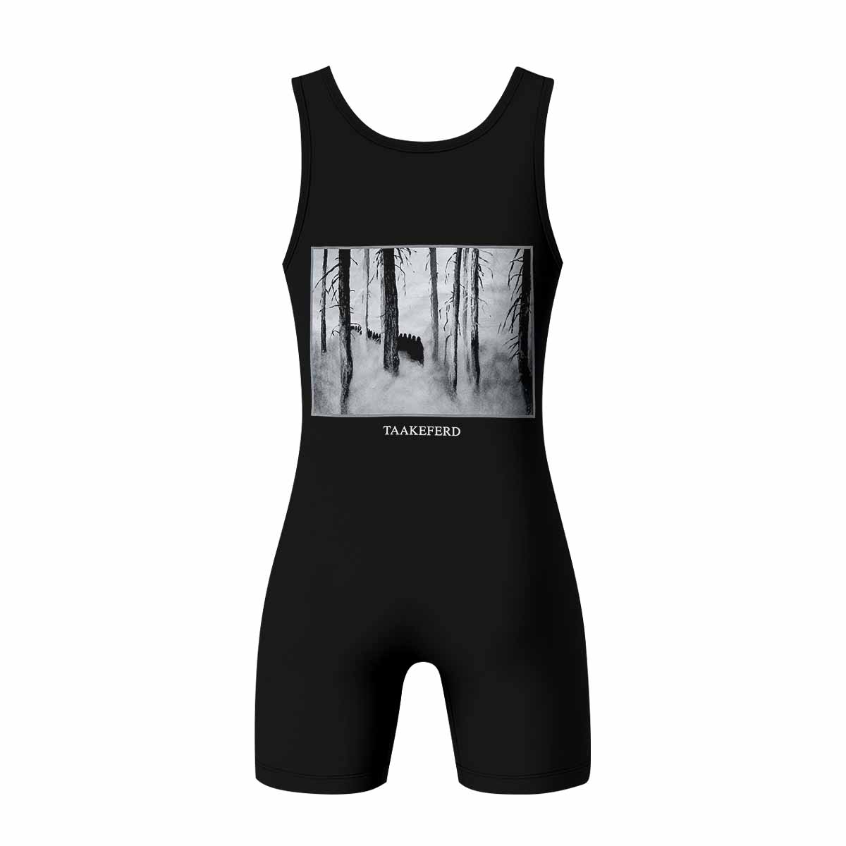 Darkthrone Under a Funeral Moon Wrestling Singlet - back view mockup