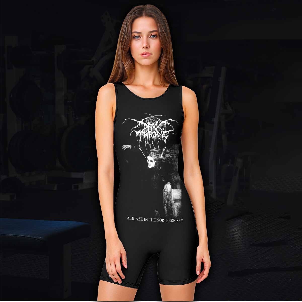 Darkthrone A Blaze in the Northern Sky Wrestling Singlet - women's lifestyle view