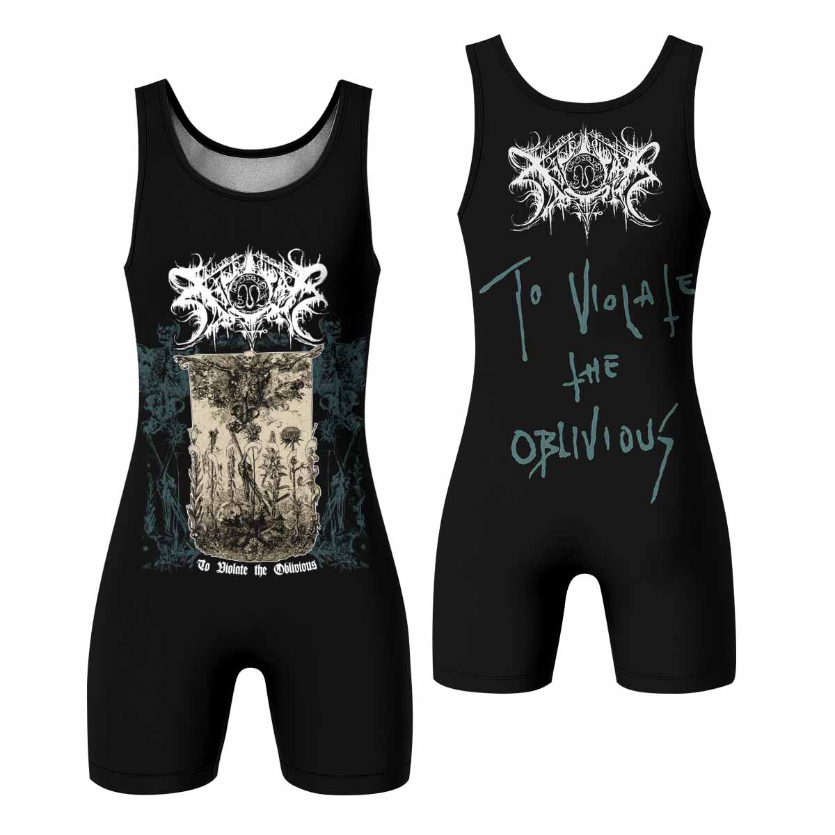 Xasthur To Violate the Oblivious Wrestling Singlet - front and back view