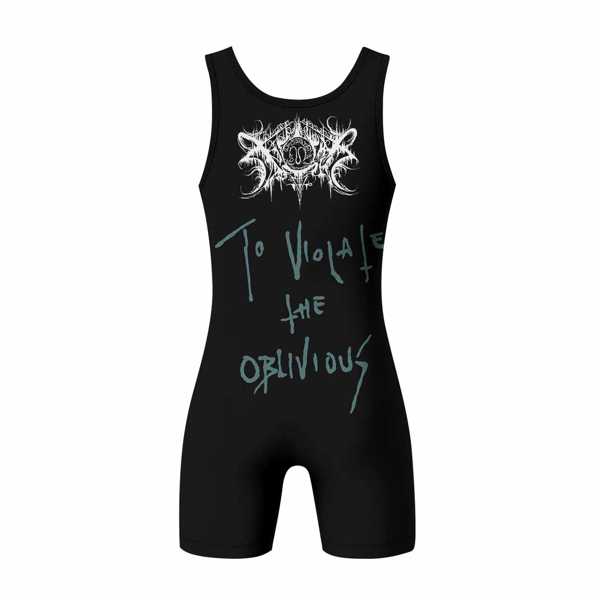 Xasthur To Violate the Oblivious Wrestling Singlet - back view mockup