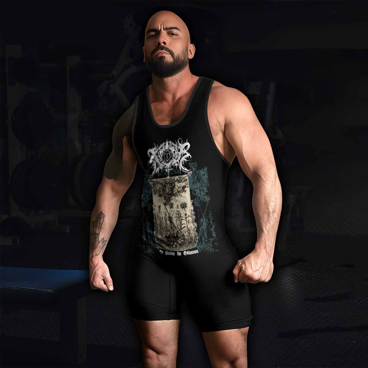 Xasthur To Violate the Oblivious Wrestling Singlet - men's lifestyle view