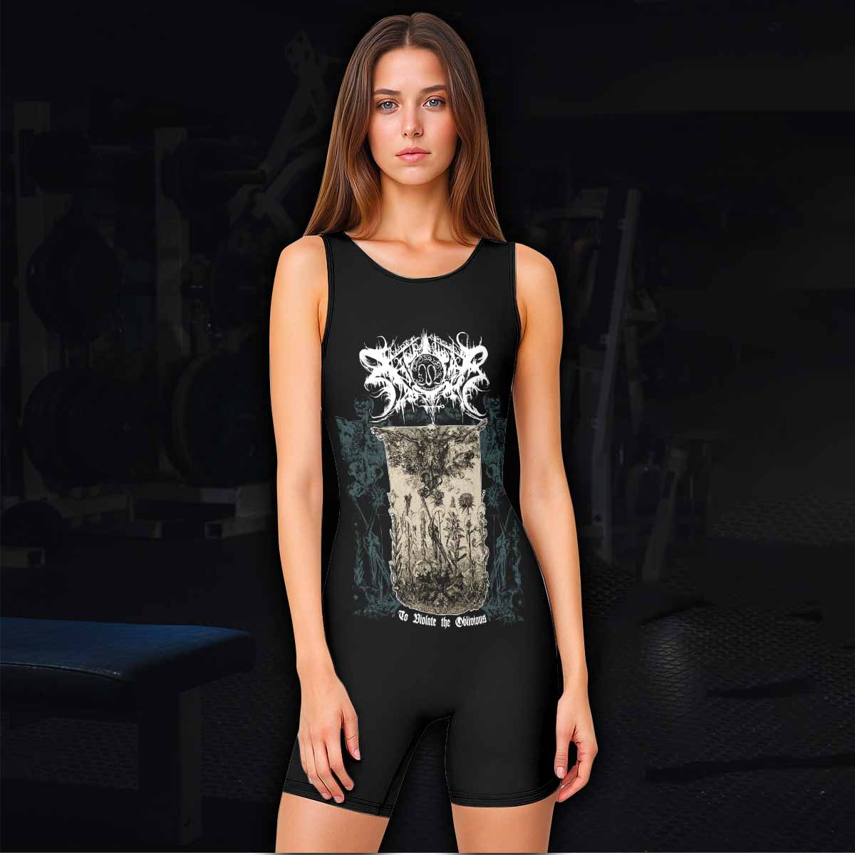 Xasthur To Violate the Oblivious Wrestling Singlet - women's lifestyle view