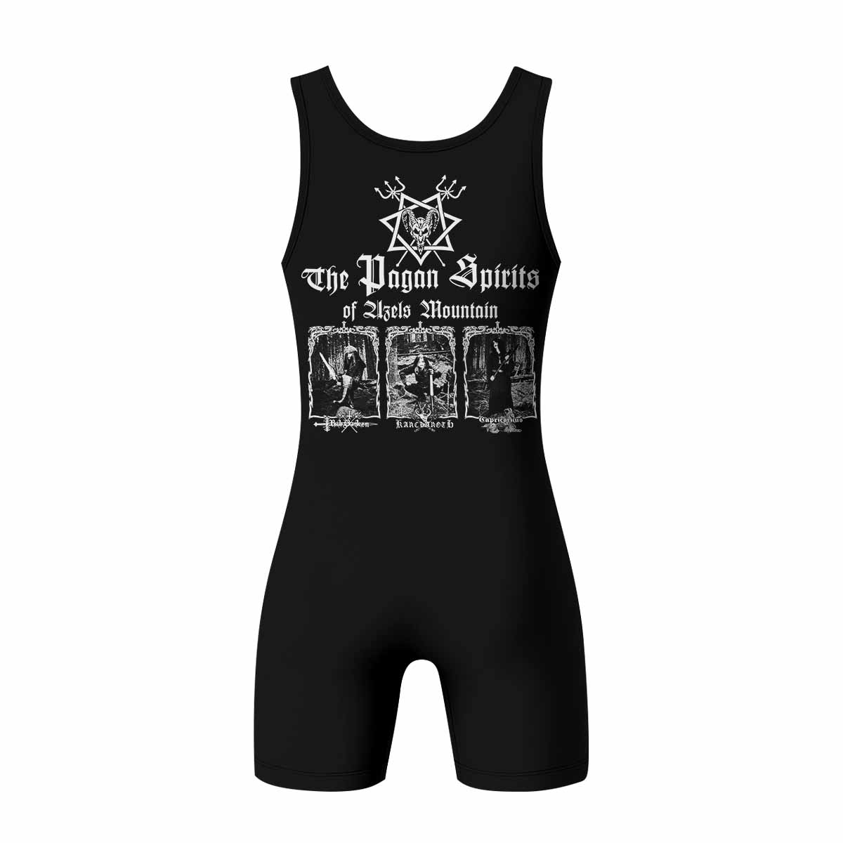 Graveland Thousand Swords Wrestling Singlet - back view mockup