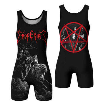 Emperor Wrath of the Tyrant Wrestling Singlet - front and back view