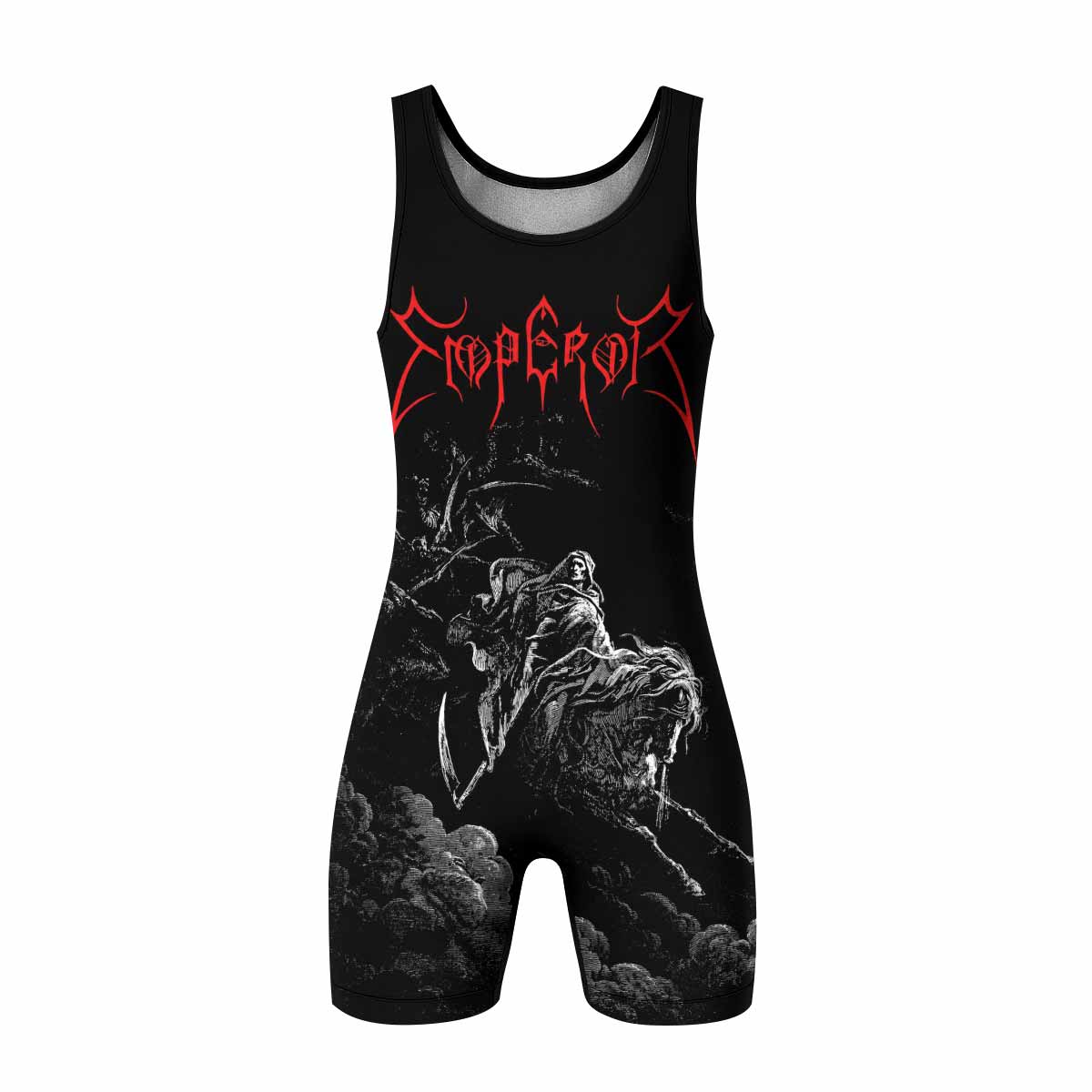 Emperor Wrath of the Tyrant Wrestling Singlet - front view mockup