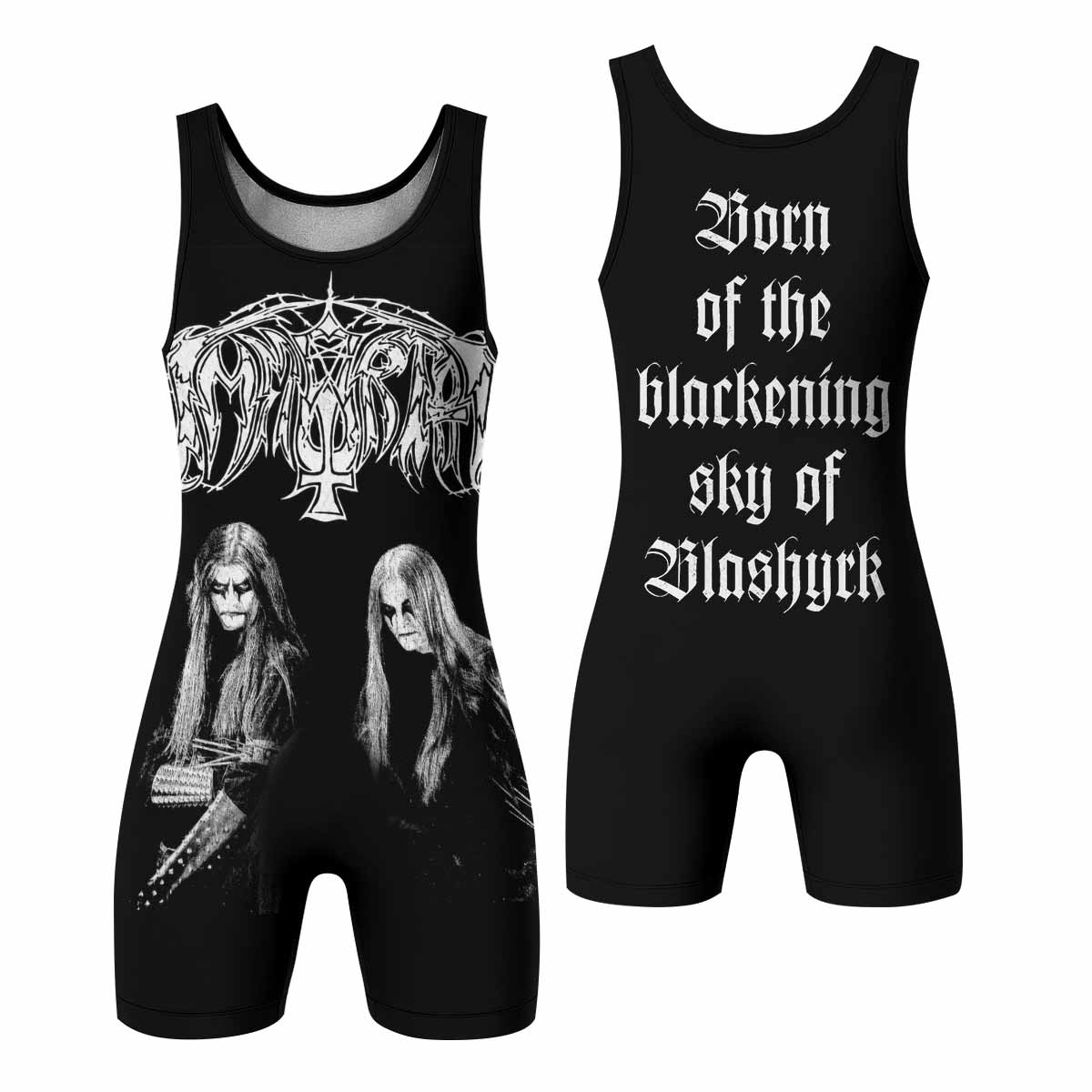 Immortal Pure Holocaust Wrestling Singlet - front and back view