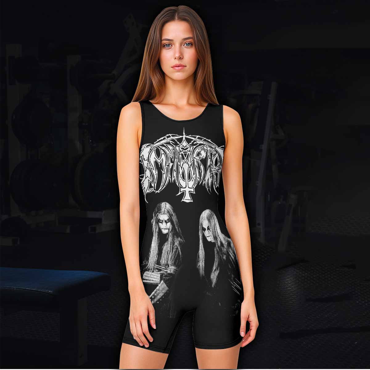 Immortal Pure Holocaust Wrestling Singlet - women's lifestyle view