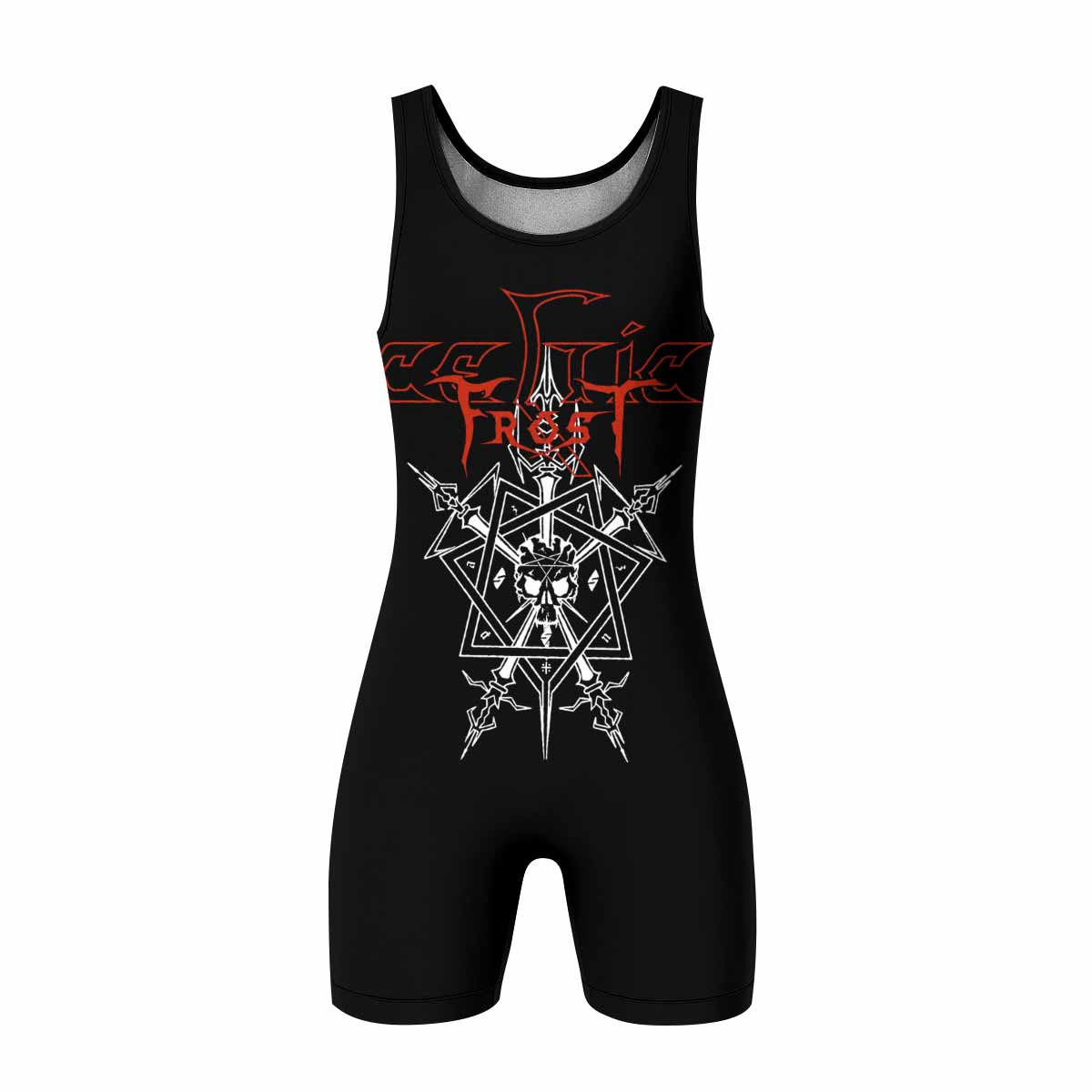 Celtic Frost Morbid Tales Sigil Wrestling Singlet - front view mockup