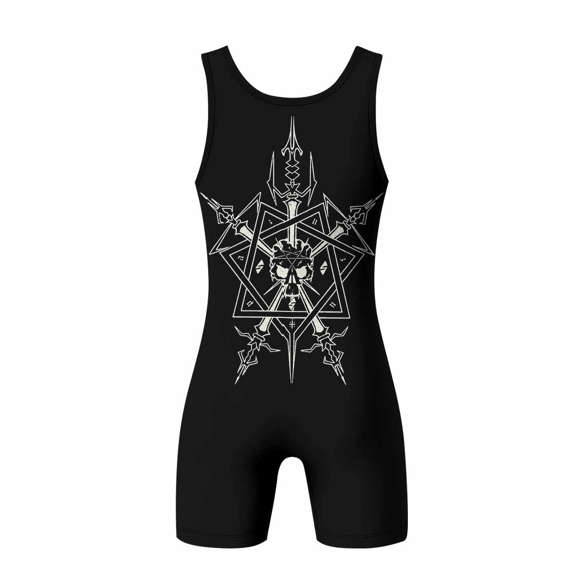 Celtic Frost Morbid Tales Sigil Wrestling Singlet - back view mockup