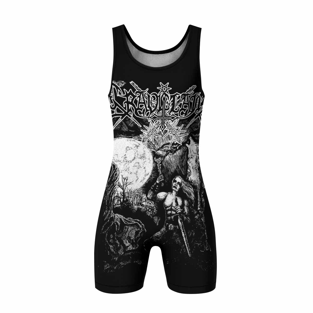 Graveland Carpathian Wolves Wrestling Singlet - front view mockup