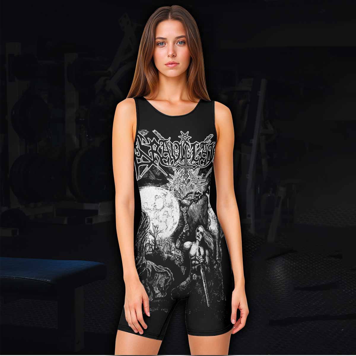 Graveland Carpathian Wolves Wrestling Singlet - women's lifestyle view