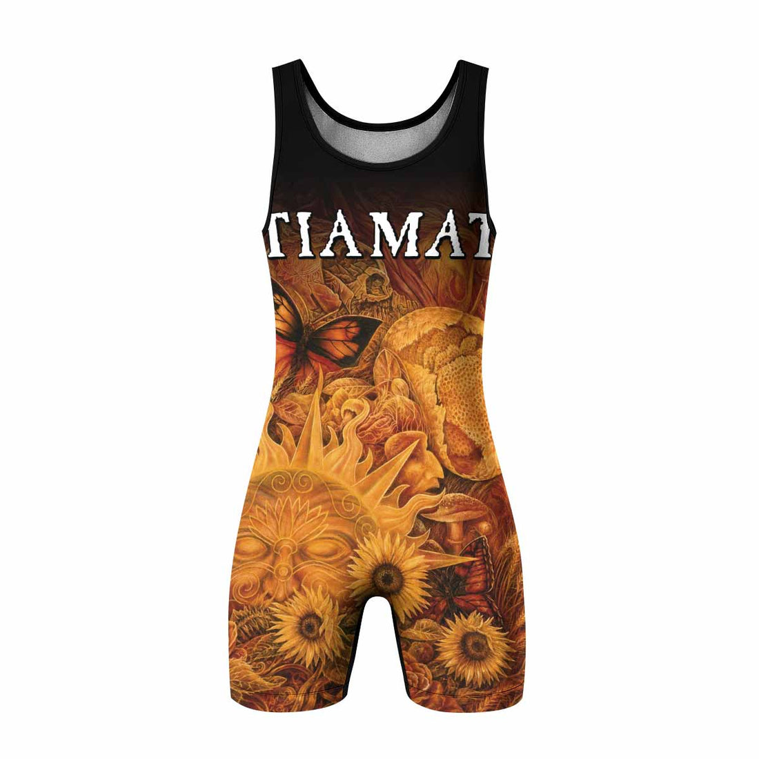Tiamat Spiritual Sun Wrestling Singlet - front and back view