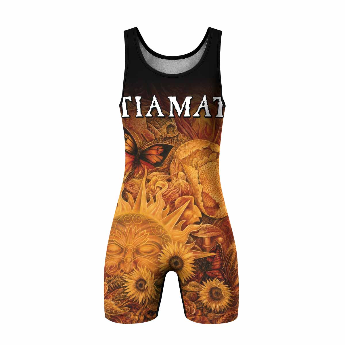 Tiamat Spiritual Sun Wrestling Singlet - front view mockup