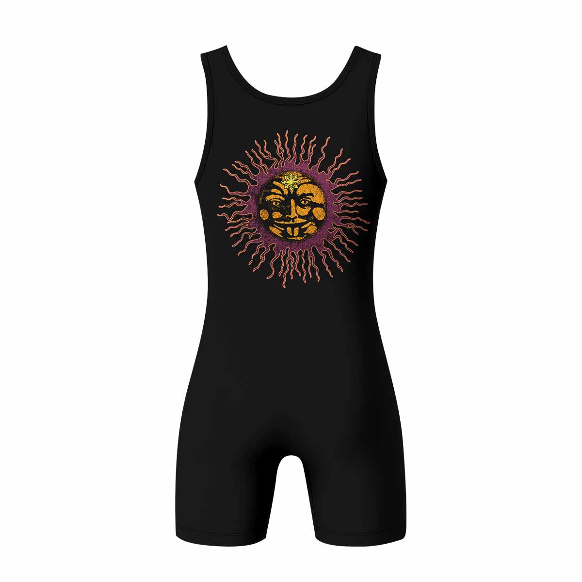 Tiamat Spiritual Sun Wrestling Singlet - back view mockup