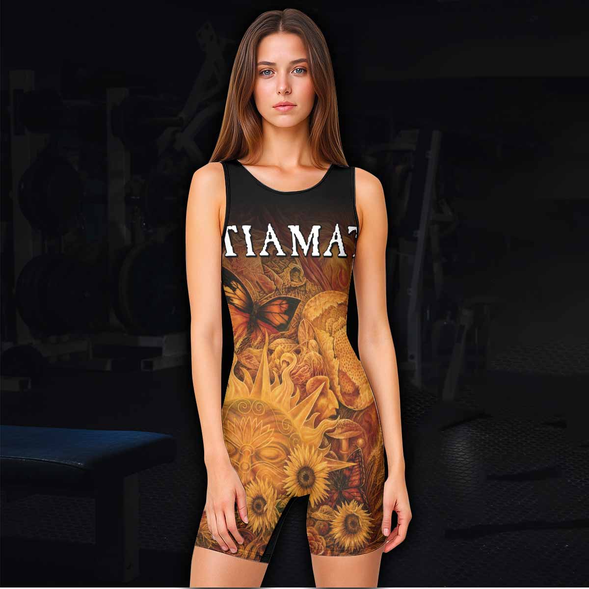 Tiamat Spiritual Sun Wrestling Singlet - women's lifestyle view