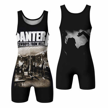 Cowboys from Hell Pantera Wrestling Singlet - front and back view
