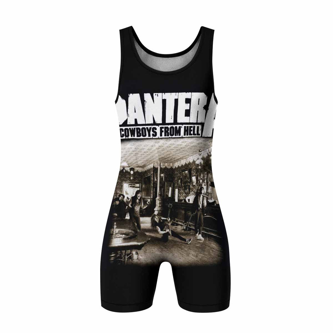 Cowboys from Hell Pantera Wrestling Singlet - front and back view