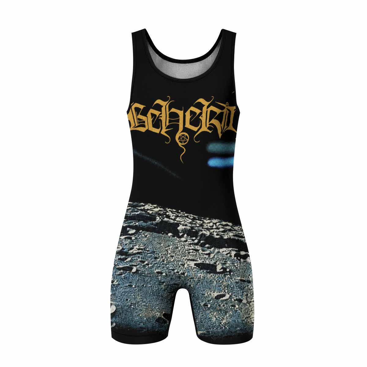 Beherit Drawing Down the Moon Wrestling Singlet - front view mockup