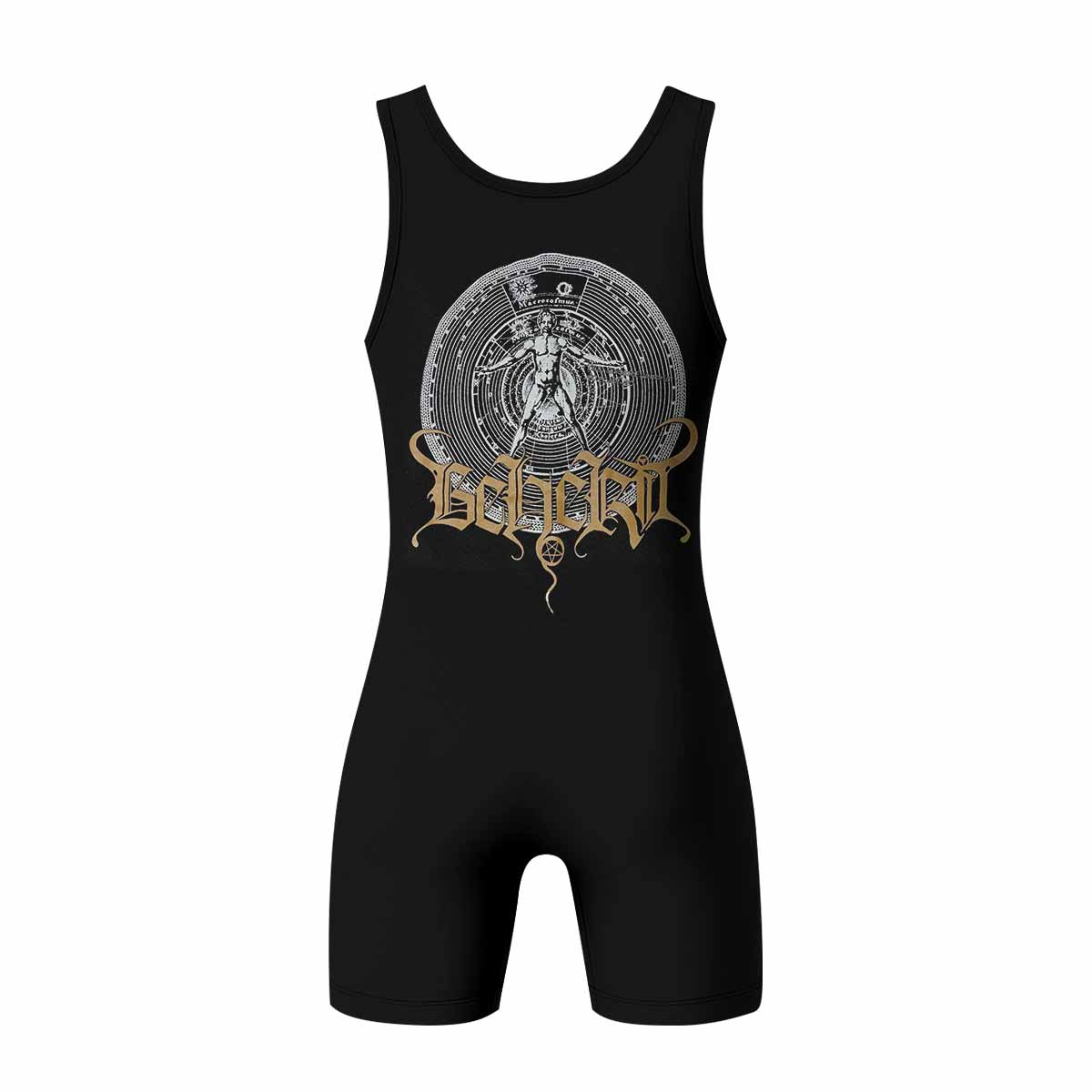 Beherit Drawing Down the Moon Wrestling Singlet - back view mockup