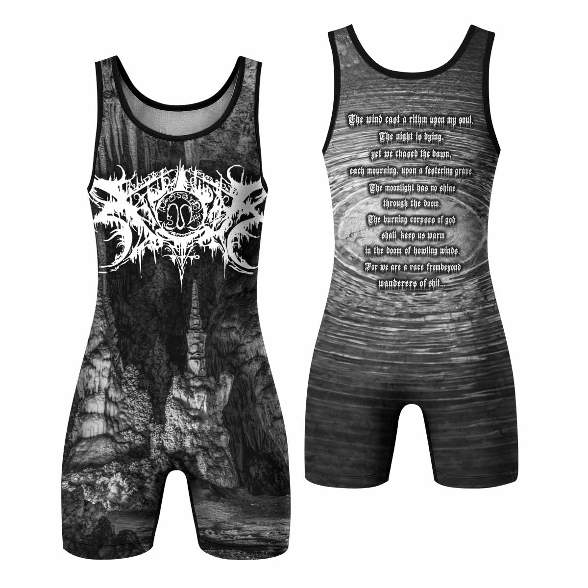 Xasthur Nocturnal Poisoning Wrestling Singlet - front and back view