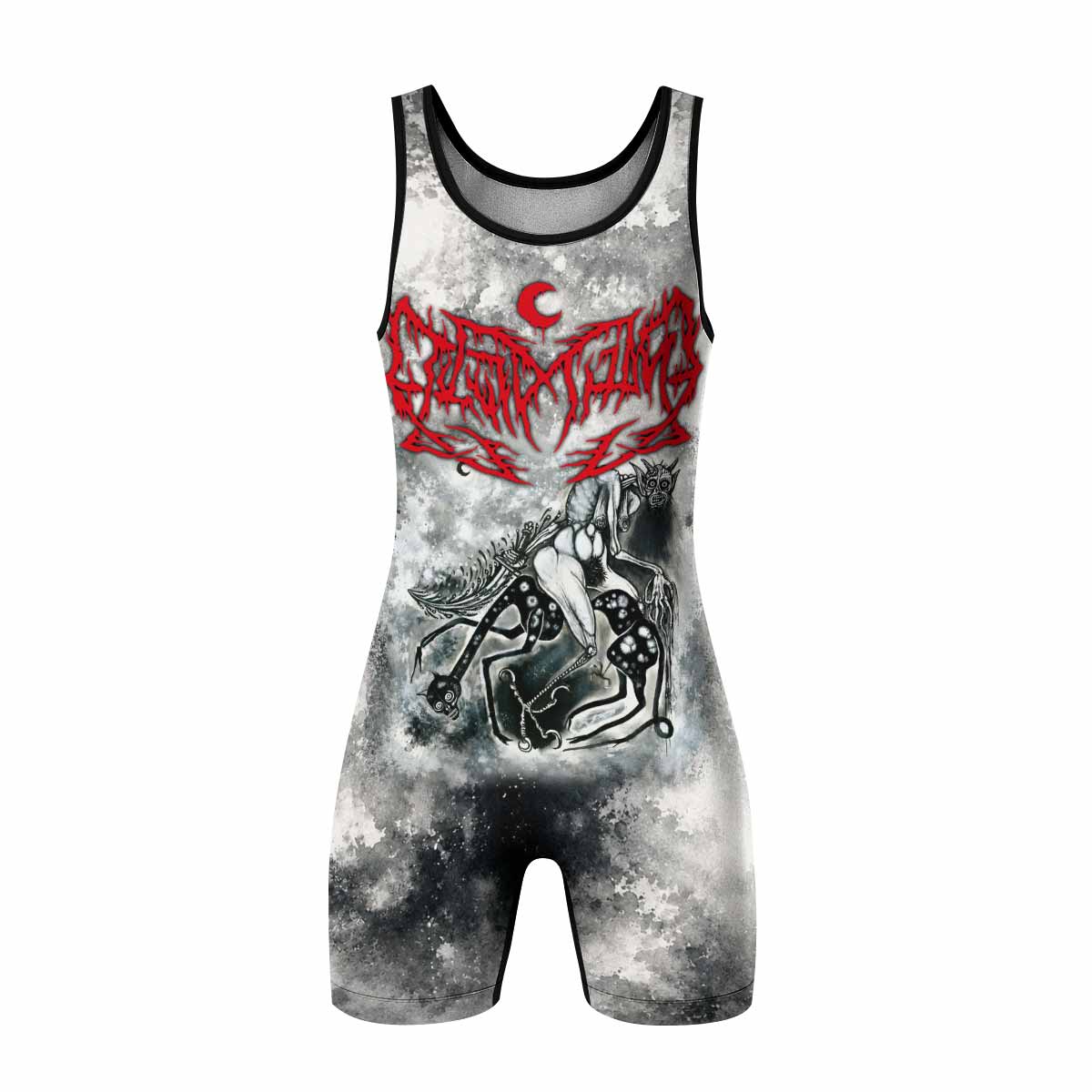 Leviathan Tentacles of Whorror Wrestling Singlet - front view mockup