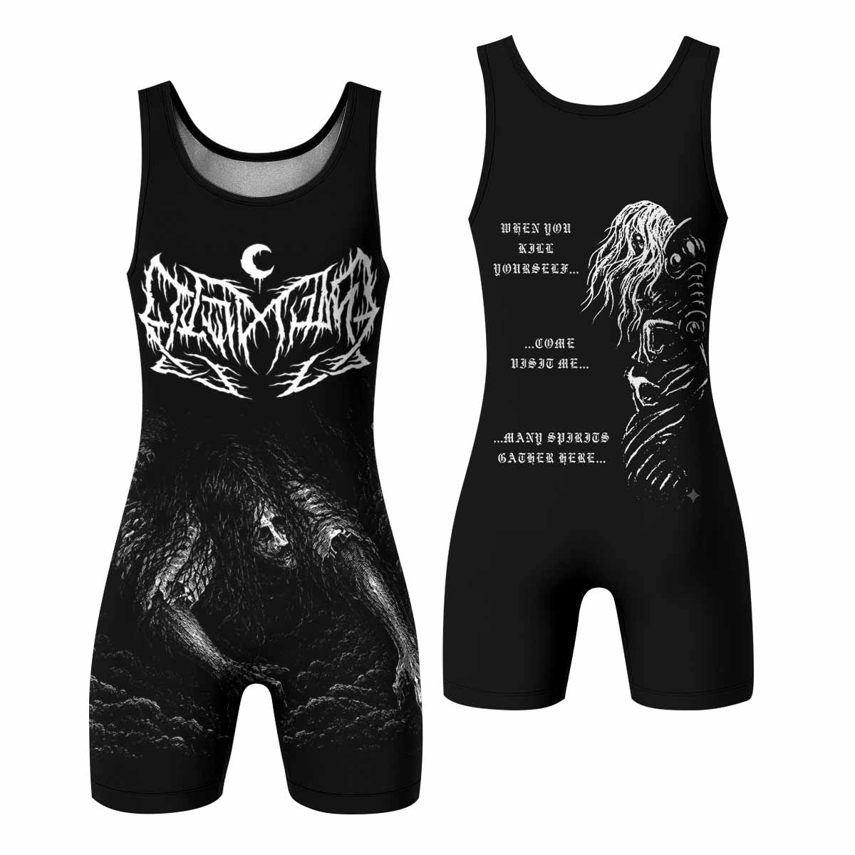 Leviathan Fucking Your Ghost In Chains of Ice Wrestling Singlet - front and back view