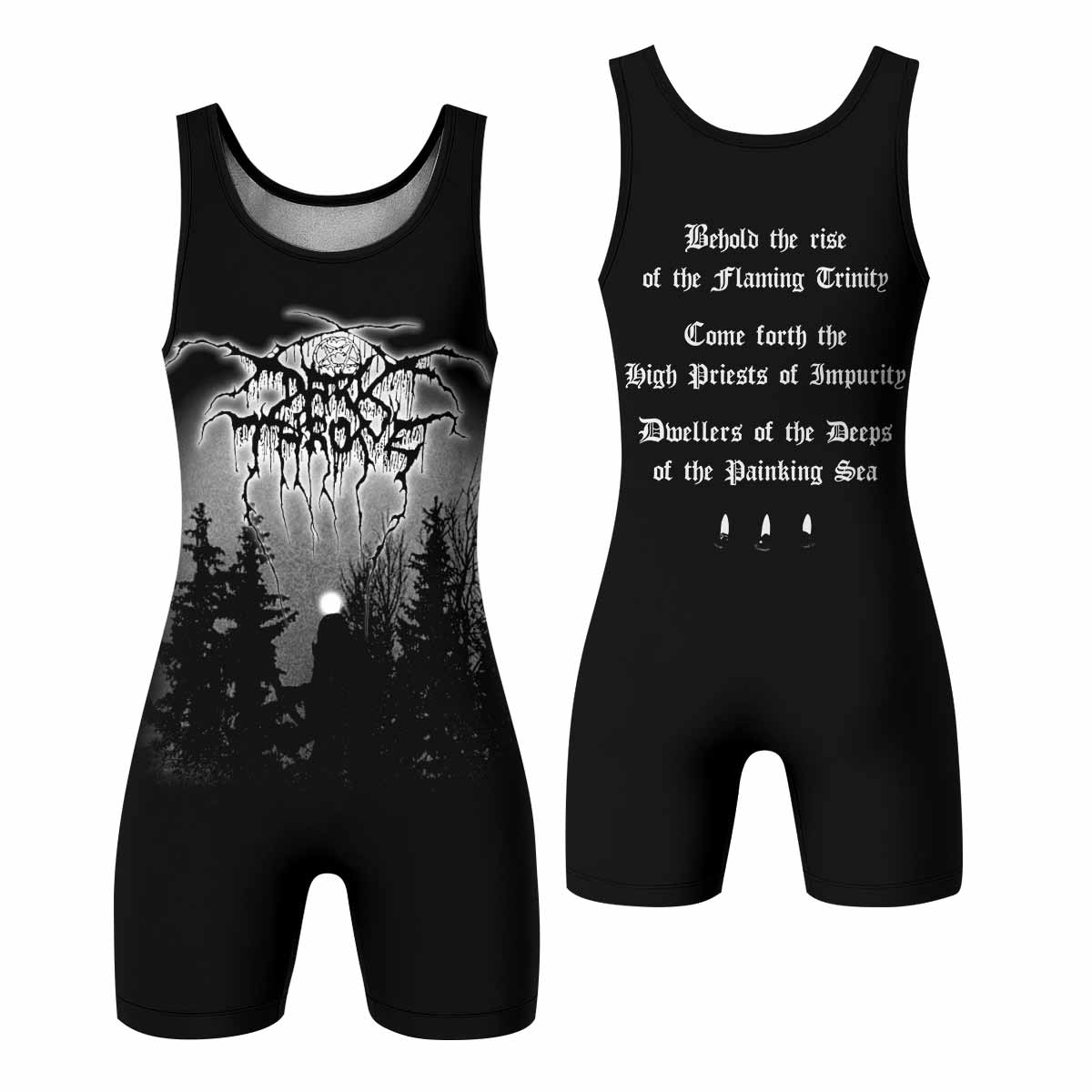 Darkthrone Panzerfaust Wrestling Singlet - front and back view