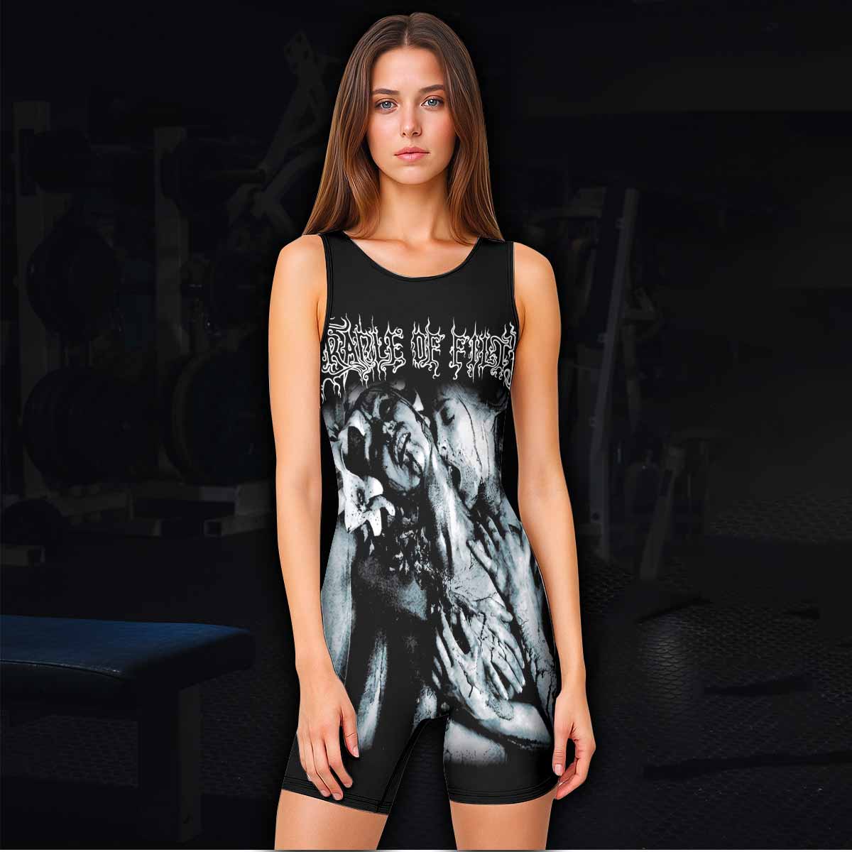 Cradle of Filth The Principle of Evil Made Flesh Wrestling Singlet - women's lifestyle view