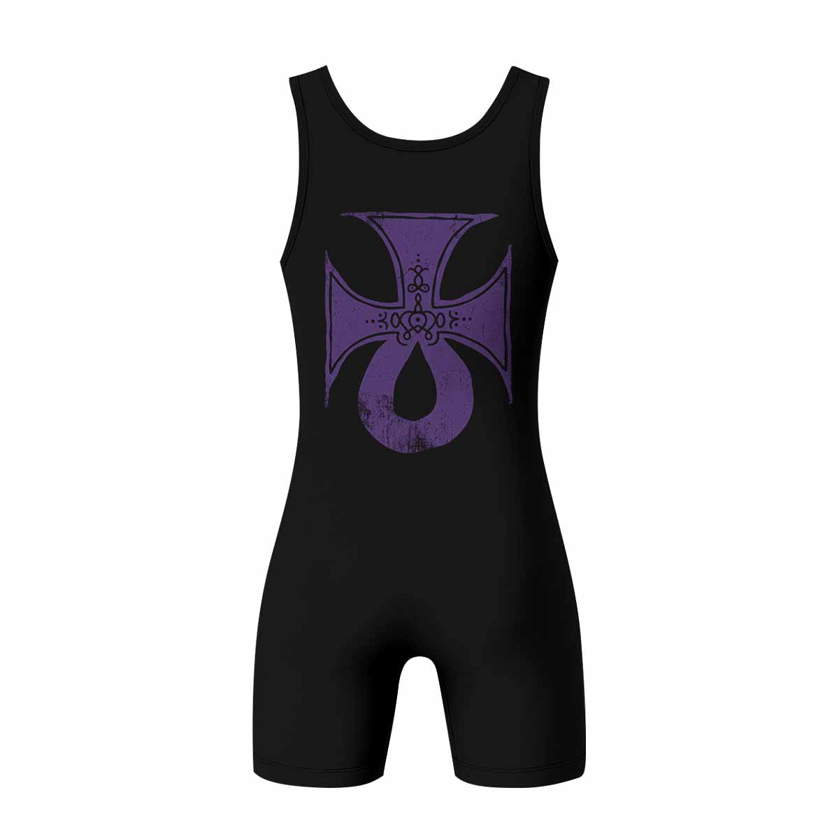 Electric Wizard Let Us Prey Wrestling Singlet - back view mockup