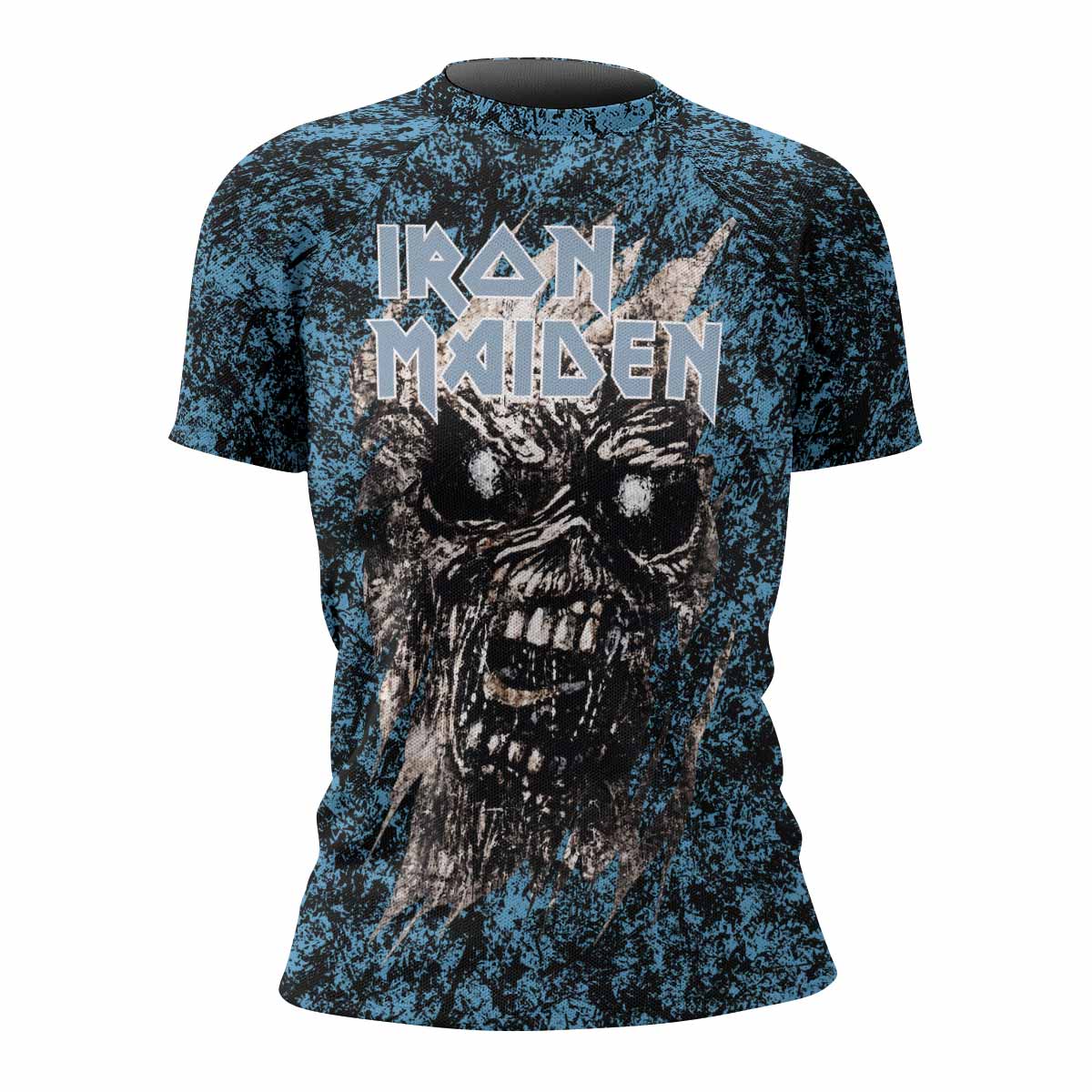 Iron Maiden Fear Reaper Eddie Women's Rash Guard Short Sleeve - front view mockup