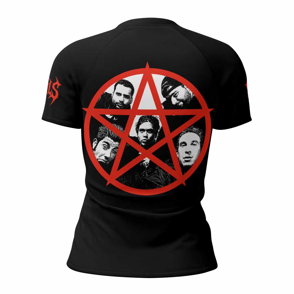 Deftones White Pony Grim Reaper Women's Rash Guard Short Sleeve - back view mockup