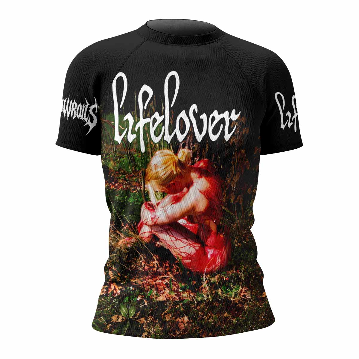 Lifelover Pulver Women's Rash Guard Short Sleeve - front view mockup