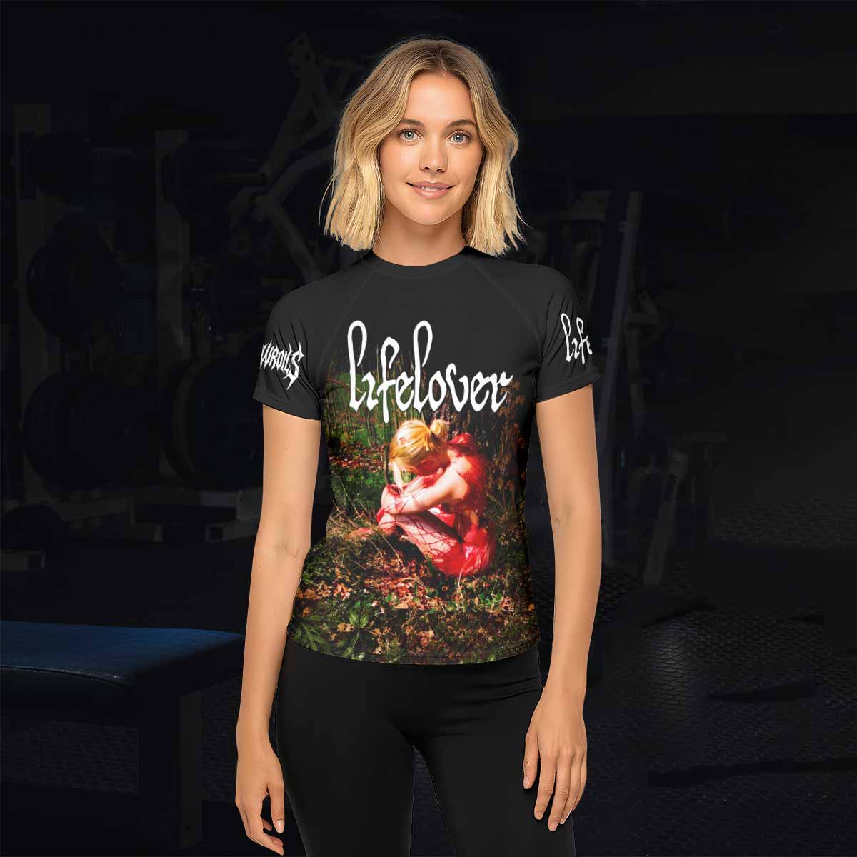 Lifelover Pulver Women's Rash Guard Short Sleeve - lifestyle view