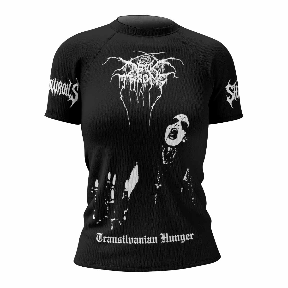Darkthrone Transilvanian Hunger Women's Rash Guard Short Sleeve - front view mockup