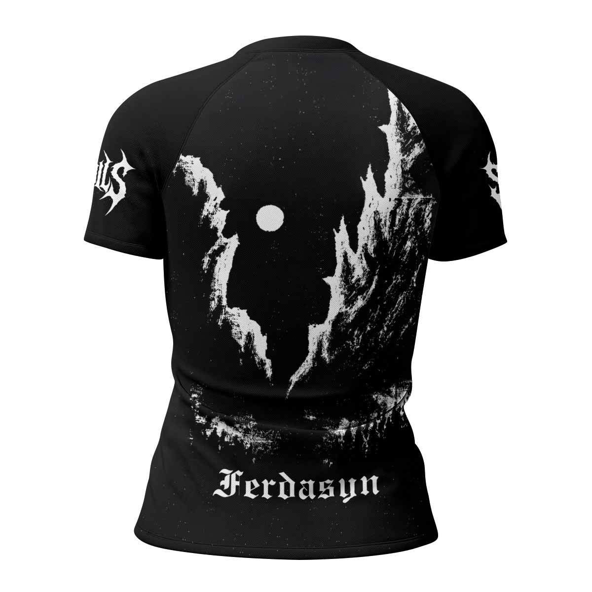 Darkthrone Transilvanian Hunger Women's Rash Guard Short Sleeve - back view mockup