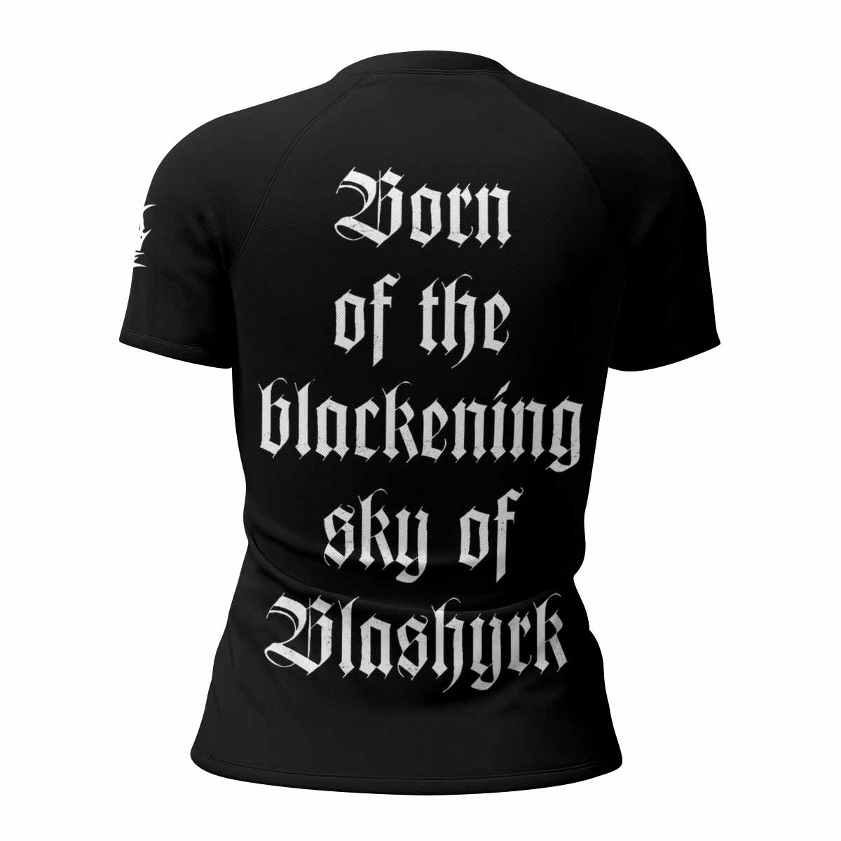 Immortal Pure Holocaust Women's Rash Guard Short Sleeve - back view mockup