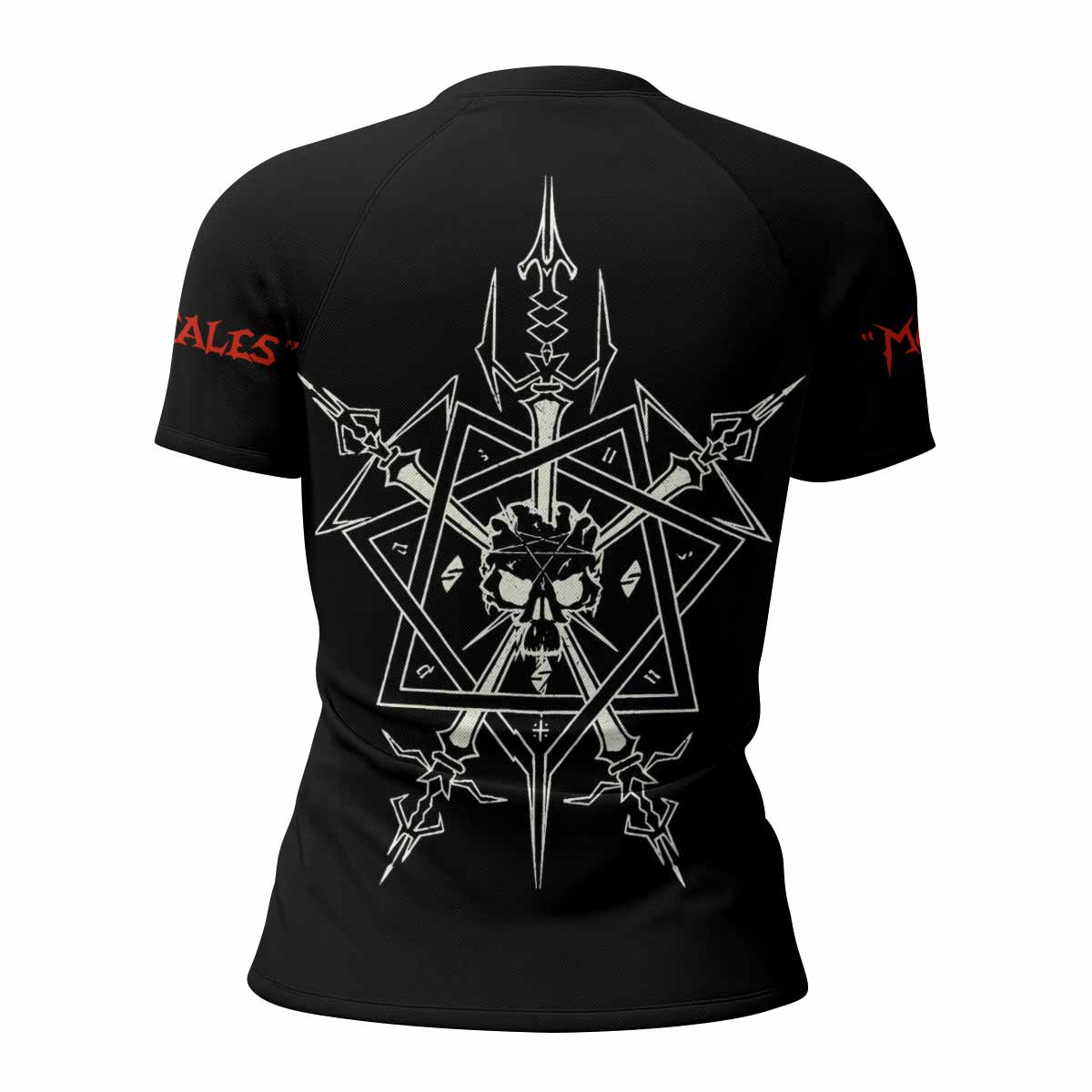 Celtic Frost Morbid Tales Sigil Women's Rash Guard Short Sleeve - back view mockup
