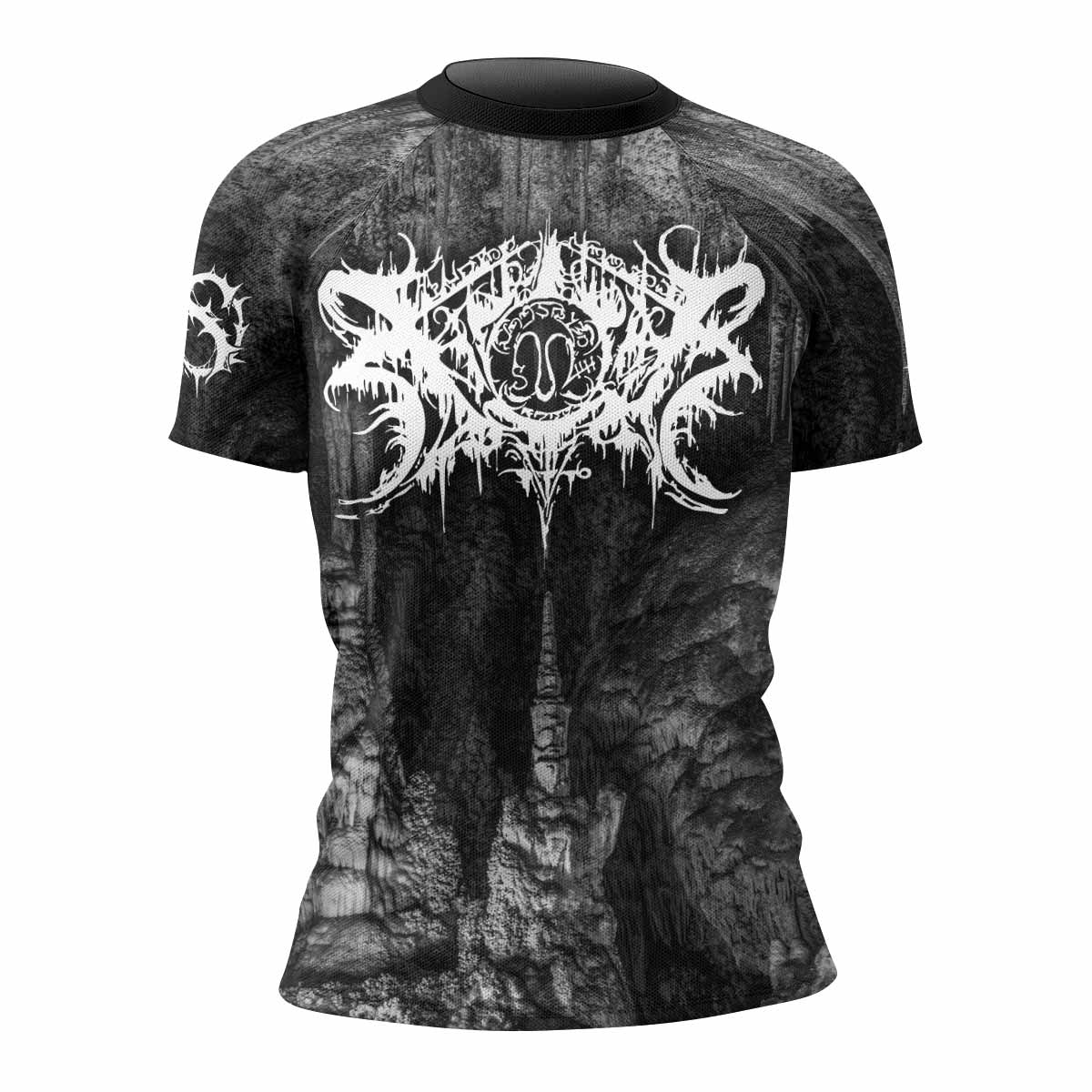 Xasthur Nocturnal Poisoning Women's Rash Guard Short Sleeve - front view mockup