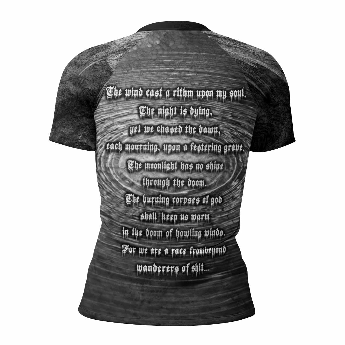 Xasthur Nocturnal Poisoning Women's Rash Guard Short Sleeve - back view mockup