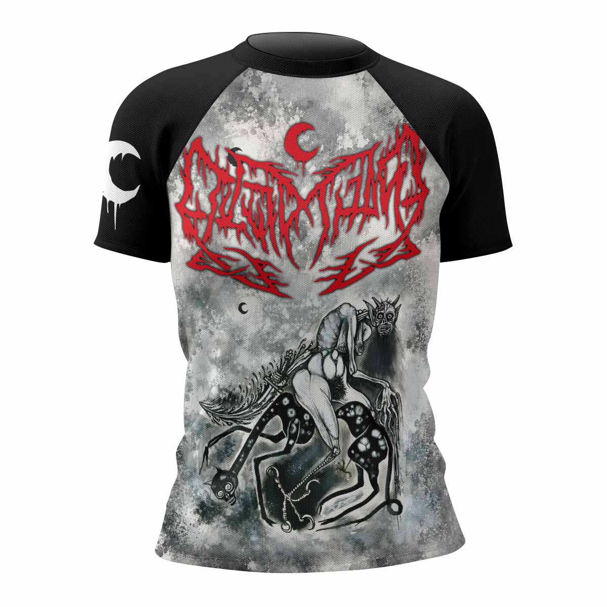 Leviathan Tentacles of Whorror Women's Rash Guard Short Sleeve - front view mockup