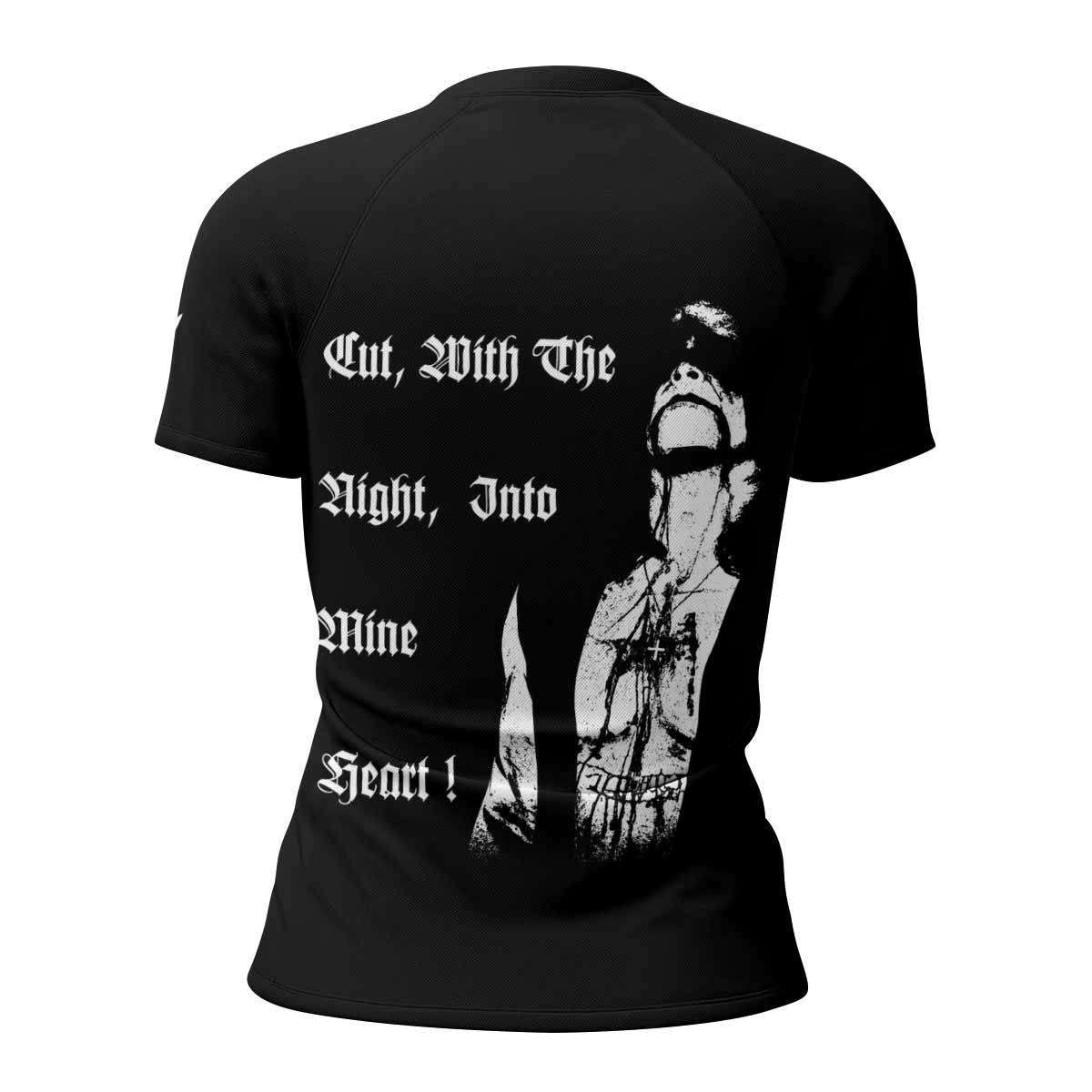 Leviathan Tentacles of Whorror Women's Rash Guard Short Sleeve - back view mockup
