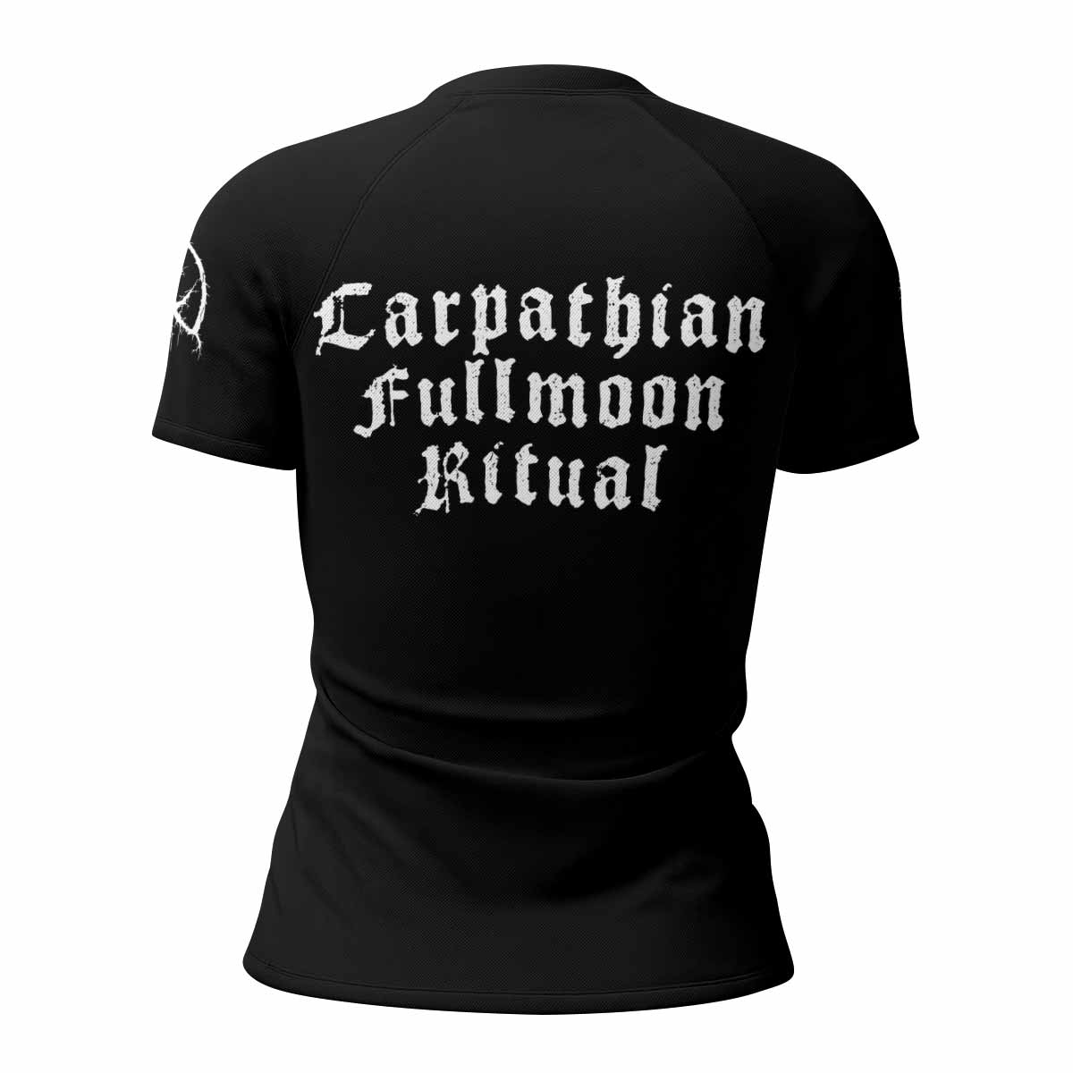 Morok Carpathian Fullmoon Ritual Women's Rash Guard Short Sleeve - back view mockup