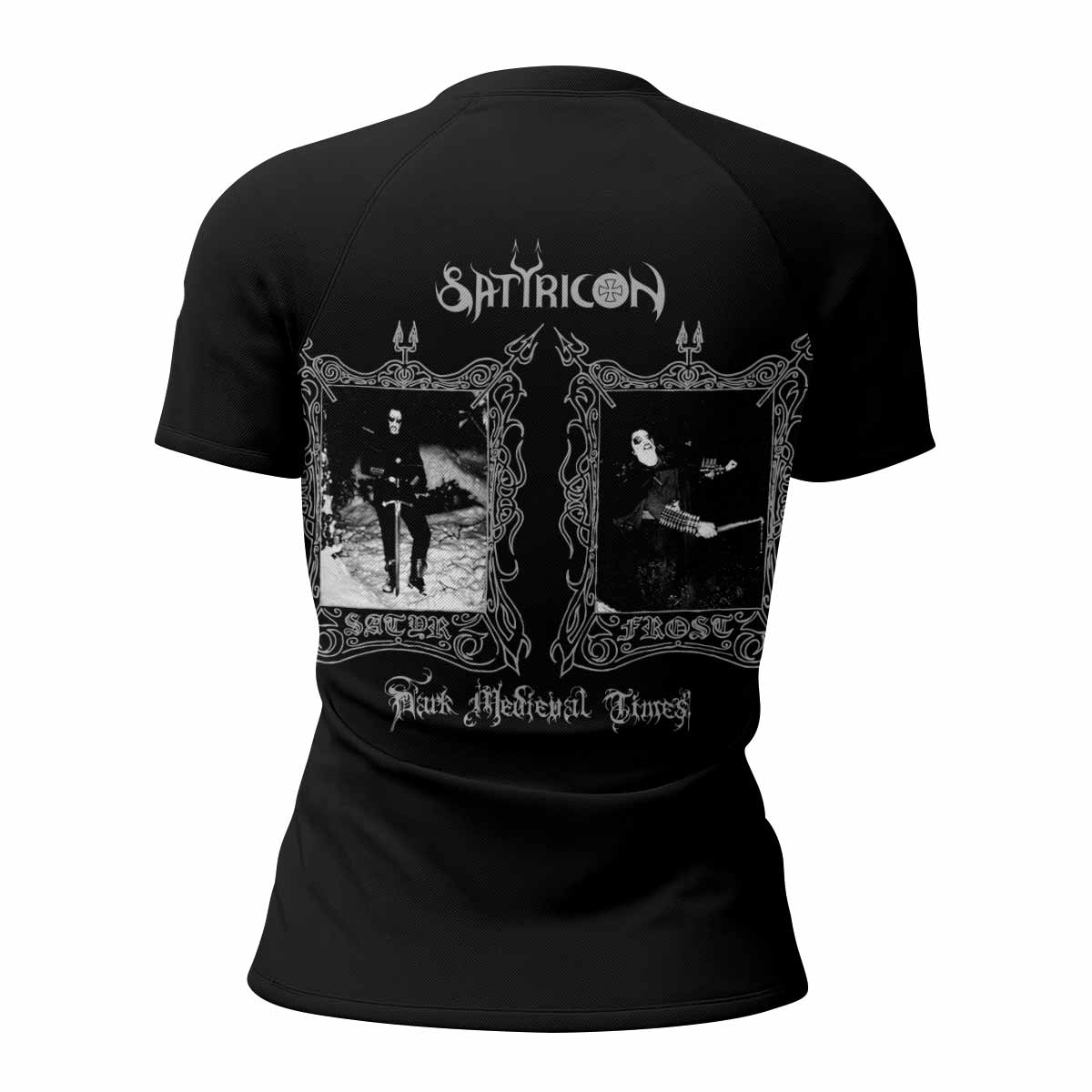 Satyricon Dark Medieval Times Women's Rash Guard Short Sleeve - back view mockup