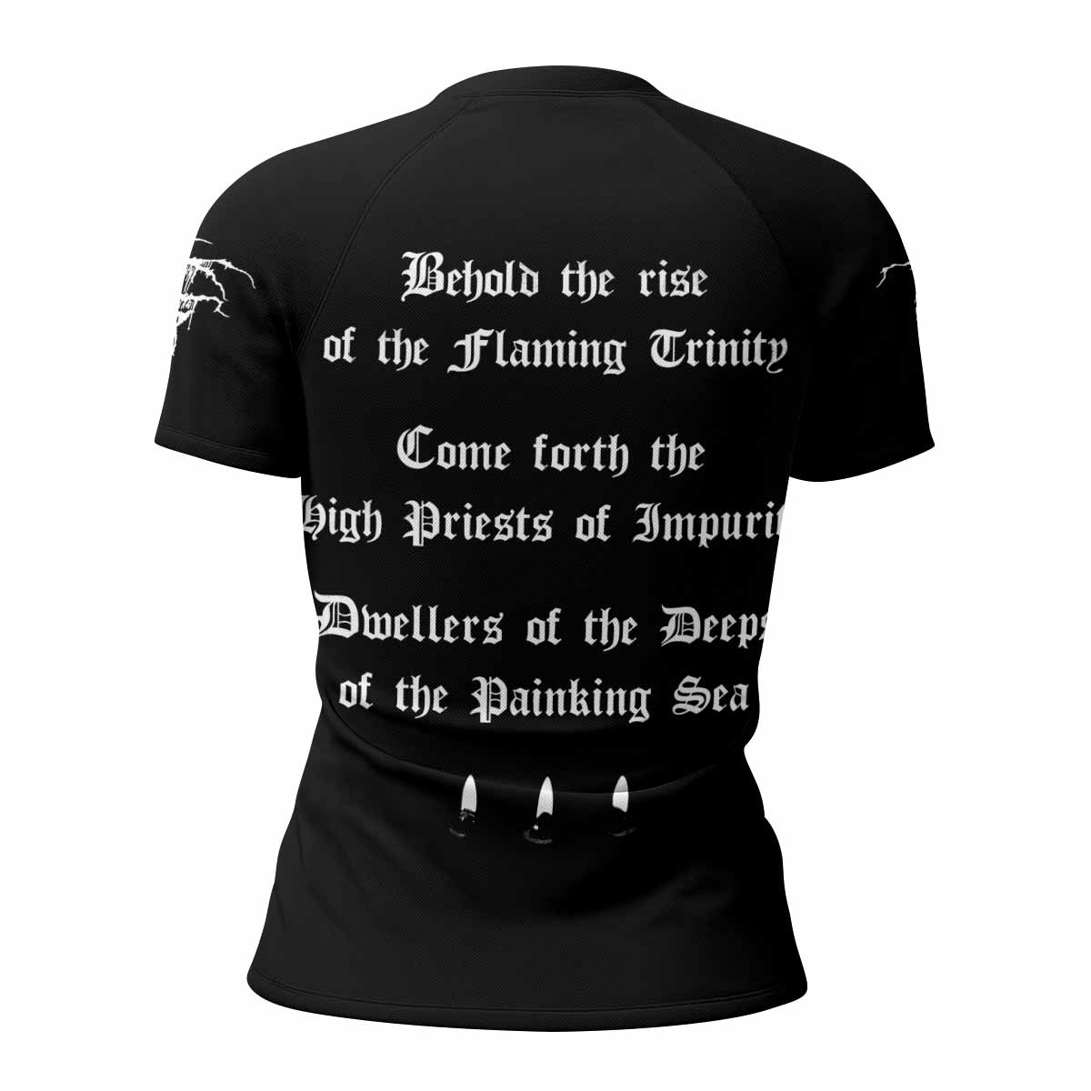 Darkthrone Panzerfaust Women's Rash Guard Short Sleeve - back view mockup