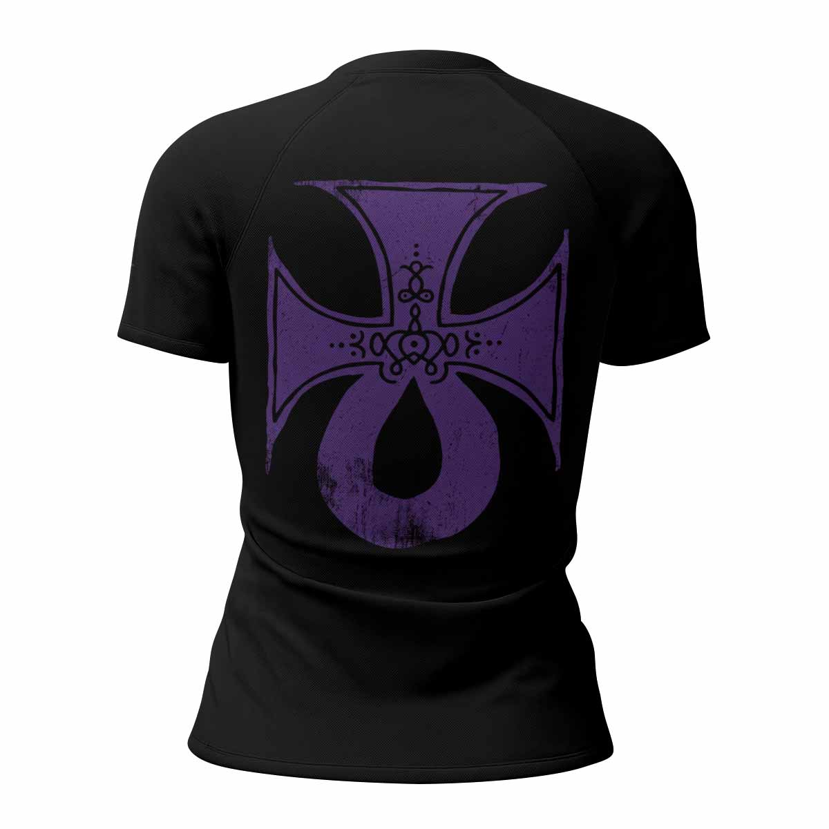 Electric Wizard Let Us Prey Women's Rash Guard Short Sleeve - back view mockup